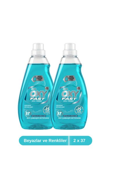 Mr. Oxy Fast Hızlı Yıkama Sıvı Çamaşır Deterjanı Beyazlar&Renkliler İkili