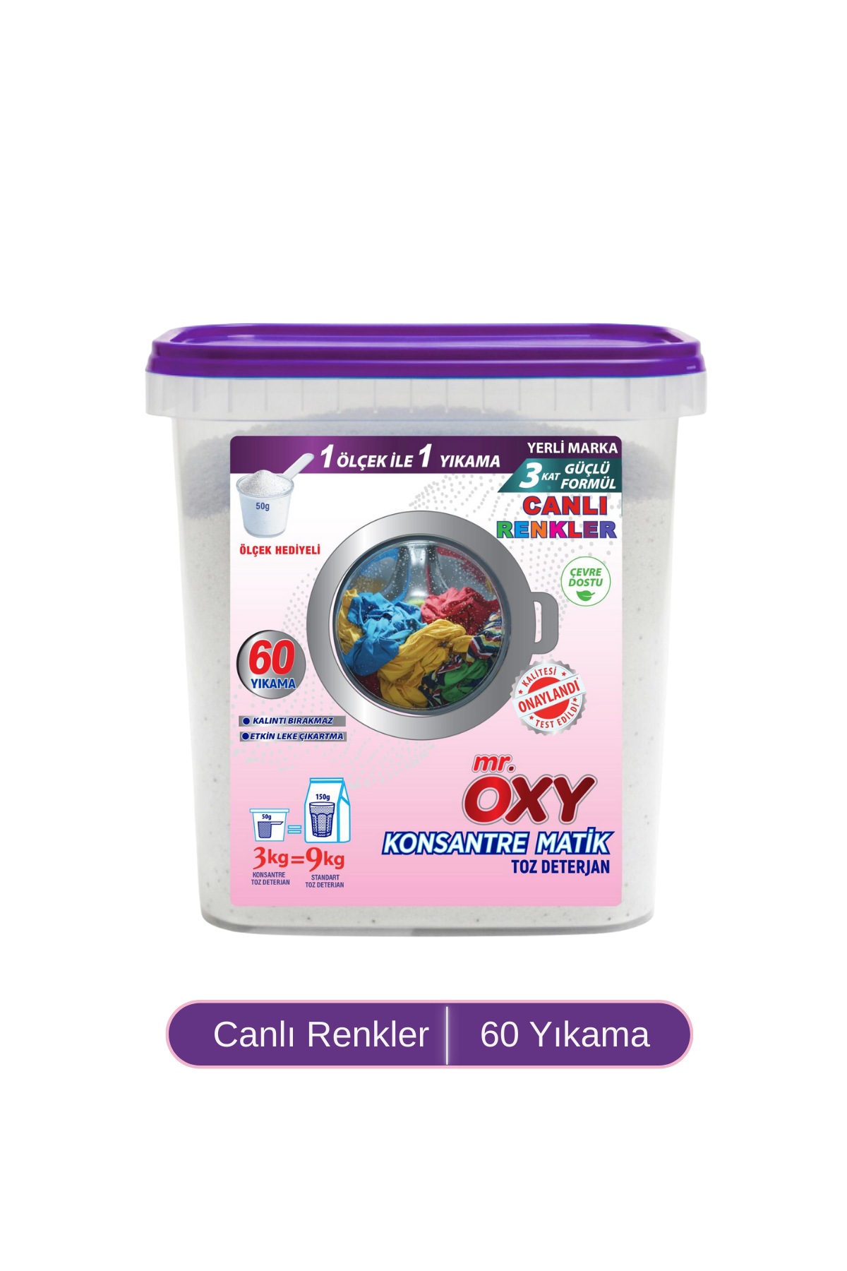 MR.OXY KONSANTRE TOZ DET RENKLİLER 3 KG KOVA