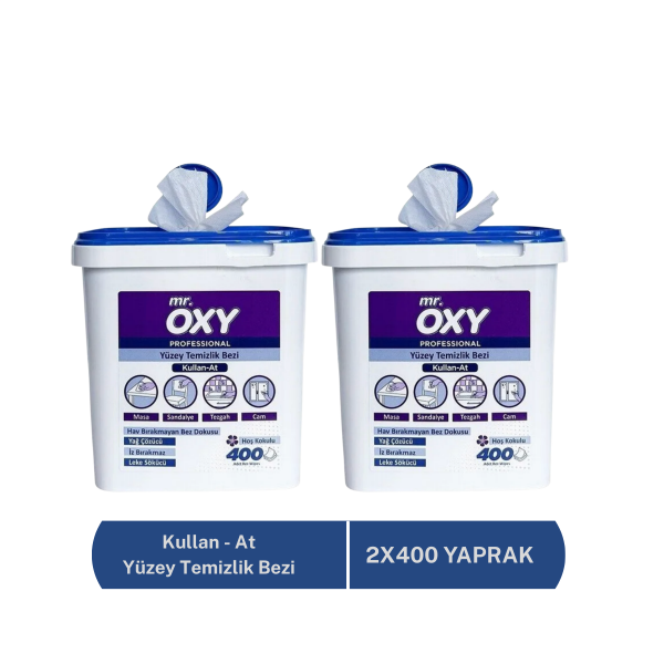 Mr.Oxy Yüzey Temizlik Havlusu 400'lü İkili