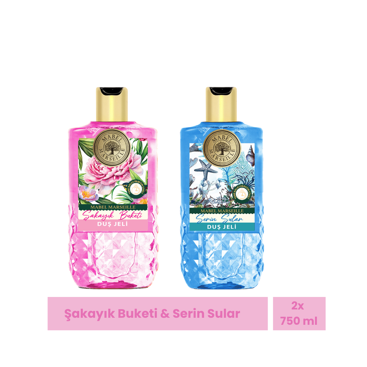 Mabel Marseille Duş Jeli Şakayık Buketi & Serin Sular