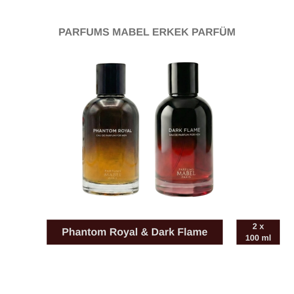 Parfums Mabel Erkek Parfüm Seti Phantom Royal & Dark Flame 2x100 ml
